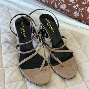 Saint Laurent strapped nude heels